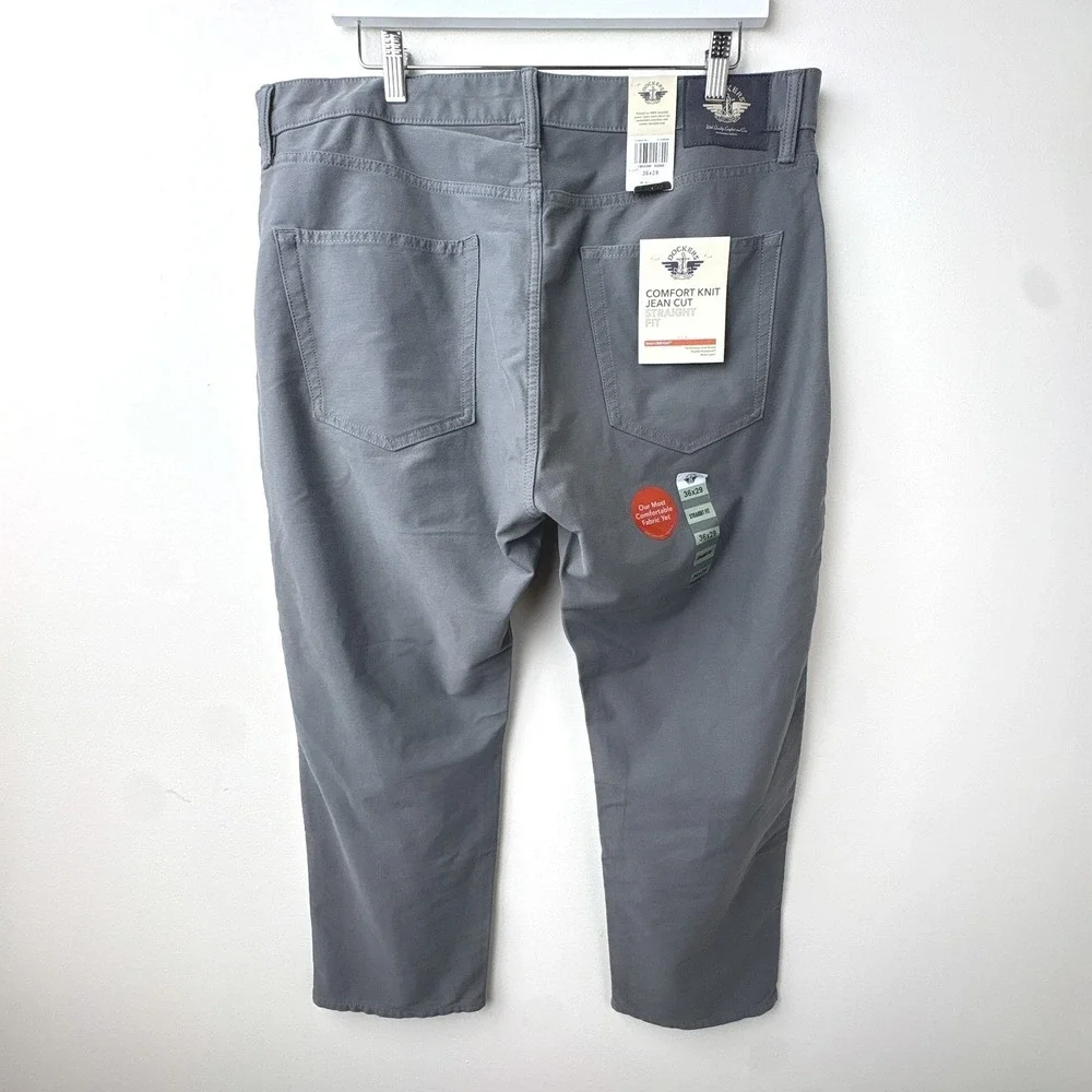 Dockers‎ Comfort Knit Jean Cut Pants Mens 36x29 Grey Straight Fit Smart 360 - Picture 5 of 13